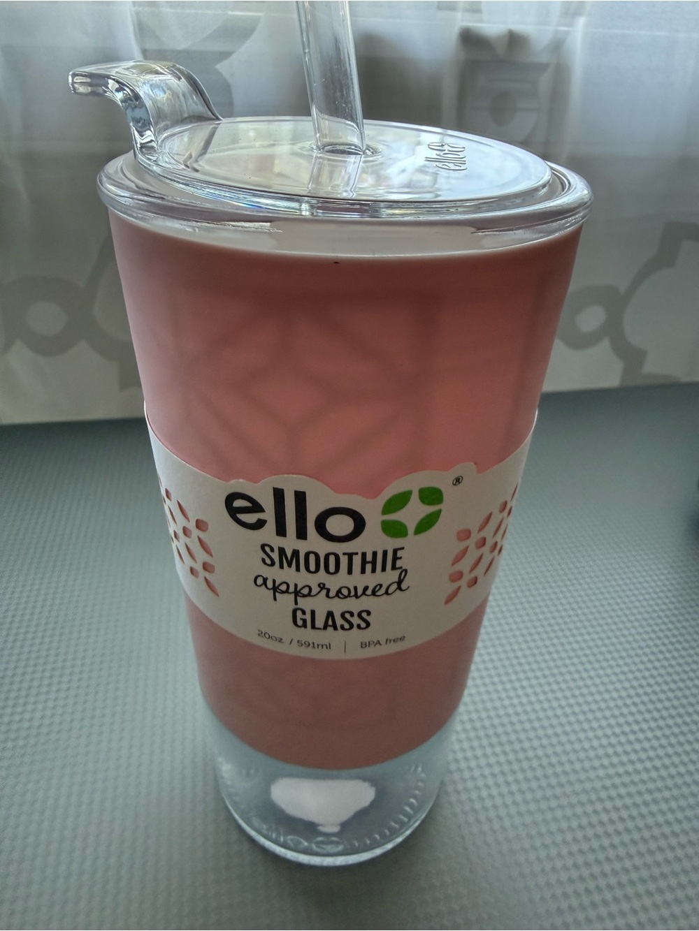 Ello Smoothie Approved Glass Tumbler - Pink